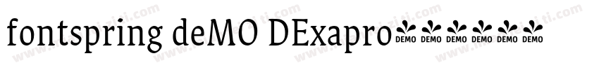fontspring deMO DExapro字体转换